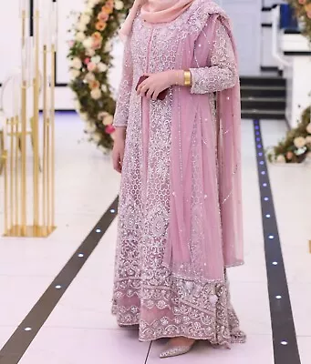 Indian Pakistani Asian Maxi Dress Lengha Size 12-14 Wedding Party • £225