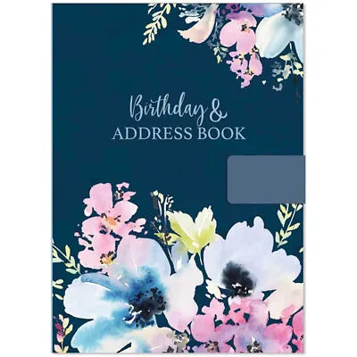 A5 Address & Birthday Book - Gift Family Friends Details Notes Magnetic Clip • £5.19
