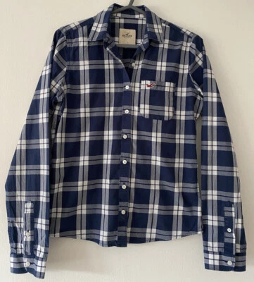£5 • Buy Hollister Ladies Cotton Check Casual Shirt Size Small