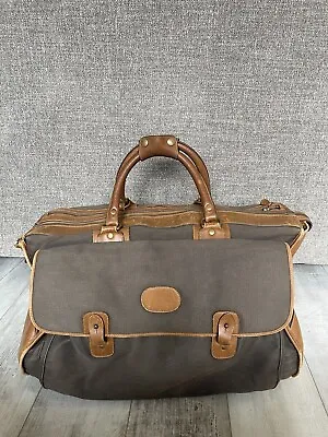 Vintage Marley Hodgson Ghurka No 18 The Pullman Twill & Leather Duffel Bag • $195.99