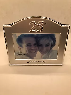 Malden International Designs 25th Wedding Anniversary 4x6 Silver Picture Frame • $10