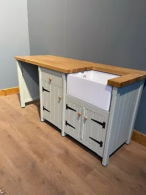£1845 • Buy Pine Freestanding Kitchen Belfast Butler Sink Unit Cupboard Drawers ,bespoke
