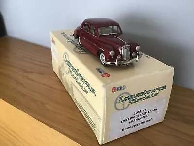 Lansdowne Models 1/43 Ldm70 - 1957 Wolseley 15/50 Maroon White Metal Mint • £55