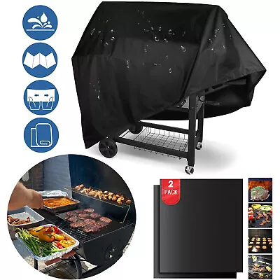 Universal Grill Cover Full Coverage For Most 50 - 58 Inch Burner With BBQ Mats • $80.74