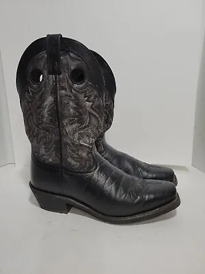 Laredo Black And Gray Leather 68327 Western Cowboy Mens 11.5 (ew) Boots • $69.99