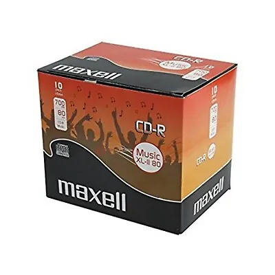 Maxell Music XL-II 80 10 Pack Of 80 Minute Audio Only CD-R Discs 700MB (624880) • £14.47