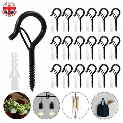 20/40/60 Q Hanger Hooks Screw Hooks For Outdoor String Lights With Safety Buckle • £5.99