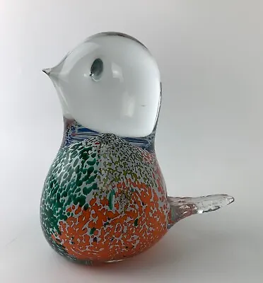 Mdina Glass Malta Bird / Multicolor Paperweight Signed • $29.97