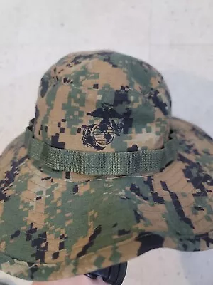 USMC Marine Corps Woodland MARPAT Boonie Cover Hat Size Medium 3  Brim • $17