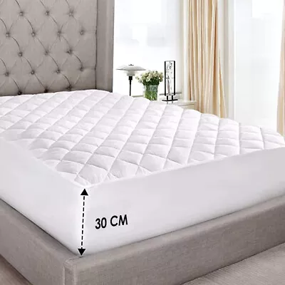 £10.98 • Buy Quilted Matress Mattress Protector Extra Deep Fitted Bed Cover All Sizes