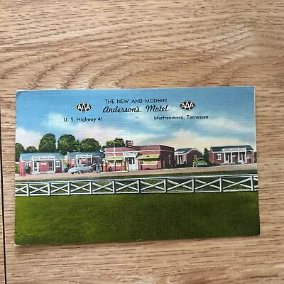 Vintage Postcard Anderson New And Modern Motel Murfreesboro Tennessee TN • $5.99