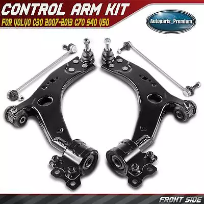 4x Front Control Arm W/ Ball Joint Stabilizer Bar Link For Volvo C30 C70 S40 V50 • $100.99