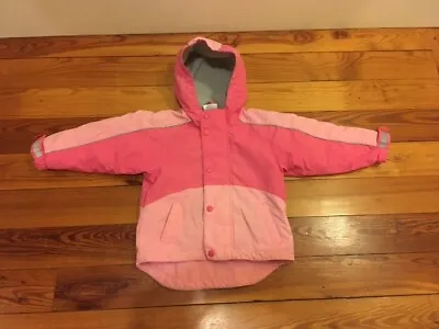 Hanna Andersson Winter Jacket Ski Snow Size 100 4 Fleece Lined Reflective Pink  • $19.99