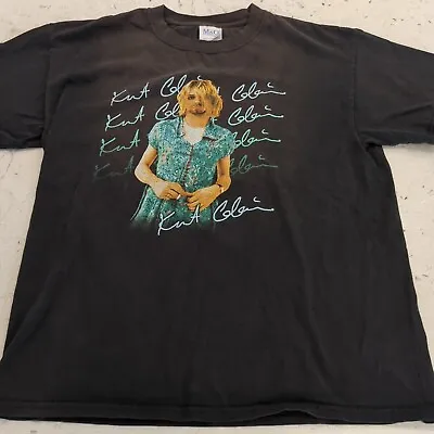 Vtg Kurt Cobain In A Dress Shirt M&O KNITS Large Nirvana • $74