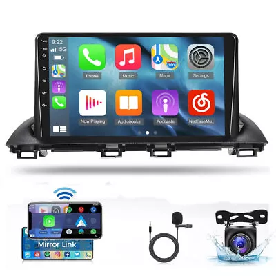 64GB Car Stereo Radio For Mazda 3 2014-2019 Apple Carplay Android13 FM Navi +Cam • $179.99