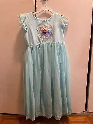 Disney Store Elsa Frozen Halloween Costume Dress Girls Size 7/8 • $5
