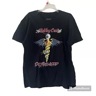 American Classics Motley Crue Men's Short Sleeve T-Shirt Dr Feel Good Black L • $13.97