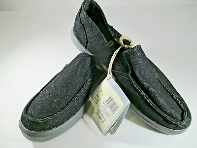 Kustom Mens Sand Shoe Size 7US Black Denim 4907107L1 Brand New With Tags • $36