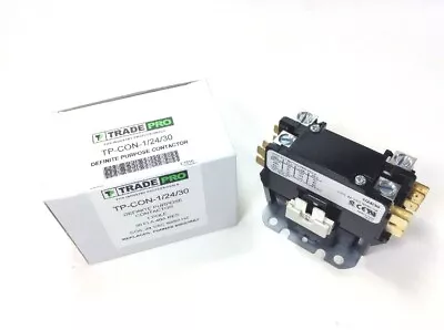 1 Pole Contactor 24 VAC Coil 30 FLA 40A Heavy-Duty 1/24/30 Relay A/C Tradepro • $36.99