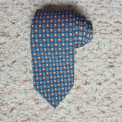 VINEYARD VINES CUSTOM COLLECTION Silk Necktie Tie Blue Basketball SD USA Rare • $18.76