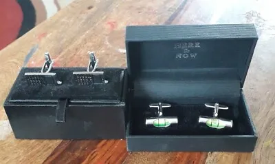 £6.99 • Buy 2 X Pairs Of Cufflinks, Working Spirit Levels And Mobile Phones