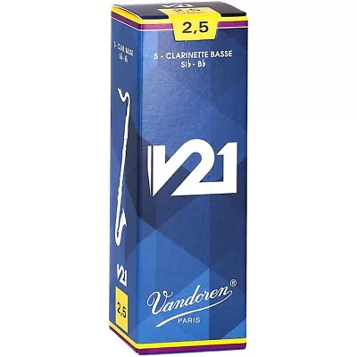 Vandoren Bass Clarinet V21 Reeds Box Of 5 2.5 • $30