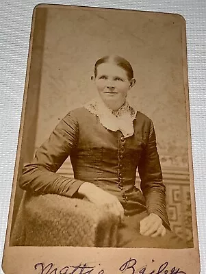 $34.99 • Buy Rare Antique Southern American ID'd Lady, Mattie Bailey! Richmond, VA CDV Photo!
