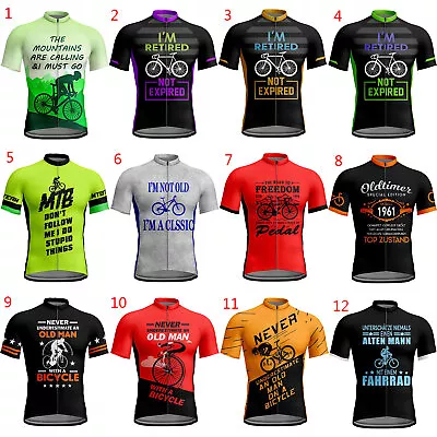 Men's Biking Jersey Funny Cycling Jersey Short Sleeve Bike Bicycle Shirt Top • $15.03