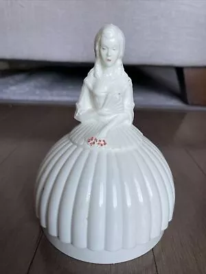 Vintage Thread Holder Lady With Flowers Plastic Including Wood Spools Of Thread • $16.77