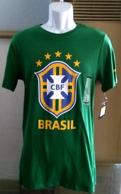 $30 • Buy The Nike Tee Brazil Soccer T-Shirt Mens Womens Small Green Brasil Football NWT