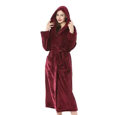 Gown Long Ladies Dressing Length Luxury Shimmer Fleece Hooded NEW 2023 STOCK • £30.99