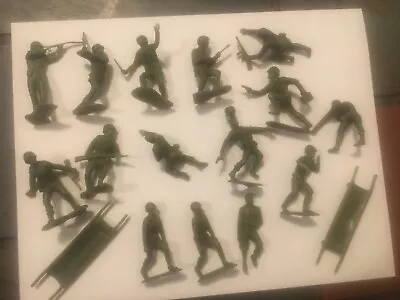 15 MARX BATTLEGROUND ARMY FIGURES 54mm EXCELLENT • $9.99