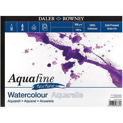 £15.45 • Buy Daler Rowney Aquafine Watercolour Pad 12 Sheets 140lb / 300gsm - A3 TEXTURE