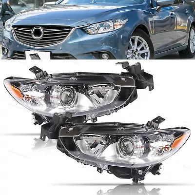 For 2014 - 2017 Mazda 6  Left & Right Side Halogen Type Projector Headlights • $140.70