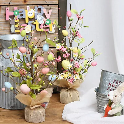 Easter Egg Tree LED String Light Home Table Decoration Spring PartyOrnament • £12.66