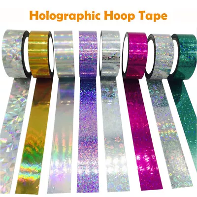 Holographic Hoop Tape - Glitter Multi Dot - Self Adhesive - 19mm X 10m - Lures • £4.19