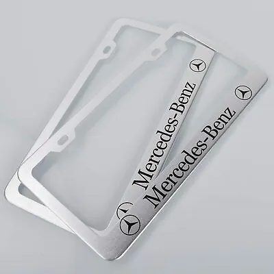 For Mercedes Benz Stainless Steel License Plate Frame Holder Rust Free Bolt Cap • $19.99