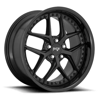 Niche 1PC M226 Vice 20x9 5x112 Gloss Black Matte Black Wheel 20  38mm Rim • $413