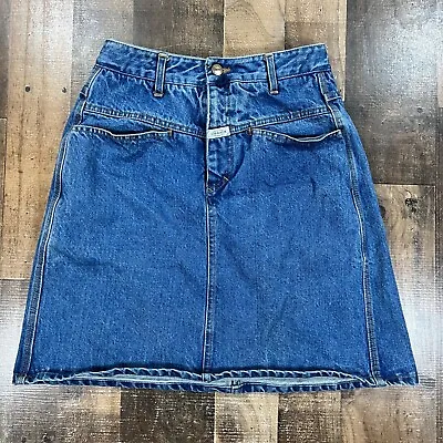 Marithe Francois Girbaud Womens Skirt 10 Blue Straight Pencil Denim Skirt • $69.99