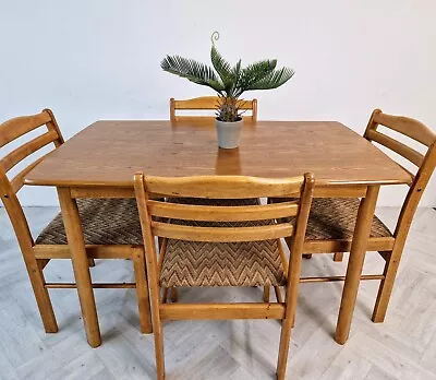 Vintage Danish Style Dining Table And Four Chair Set BL067 • £265