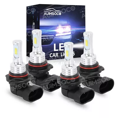 9005 9006 LED Headlights Kit Combo Bulbs 8000K High Low Beam Super Bright Lamps • $24.99