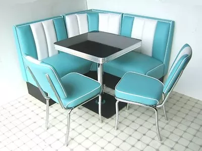 Retro Furniture 50s American Diner Restaurant Kitchen Corner Booth Set 130 X 130 • £2790