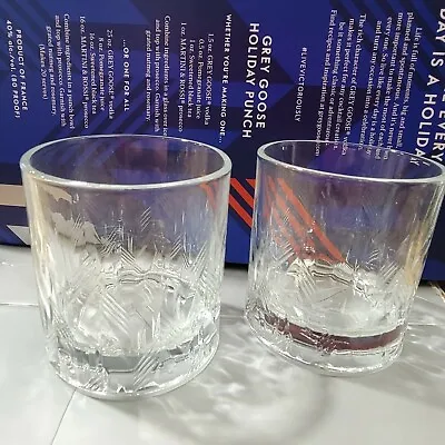 $13.95 • Buy Set Of 2 Grey Goose Heavy Cocktail Vodka Rock Glasses Barware Logo Mug