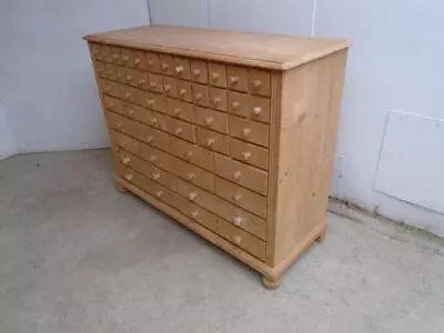 A Lovely 48 Drawer Collectors Pine Bank Of Drawers To Wax / Paint • £995