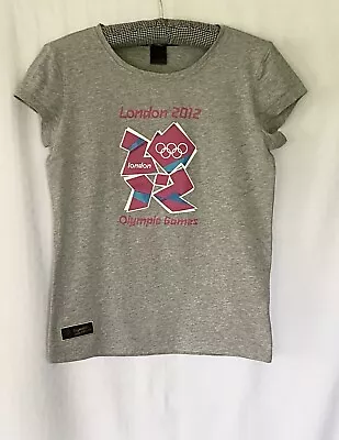 Olympic Official Venue London 2012 T-shirt.  Grey With Pink Blue White.  UKM • £4.99