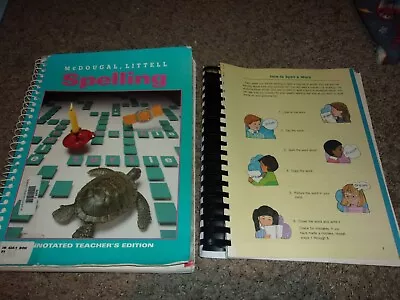 1994 SPELLING McDougal Littell 4th Grade 4 Aqua Level Teacher's Edition • $89.99