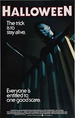 1978 Halloween Movie Poster Print Michael Myers Laurie Strode 🎃🔪🎃 • $7.97