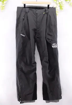 Marker Gore-Tex Snow Pants Black Straight Leg Waterproof Ski Lined Insulated XL • $54.89