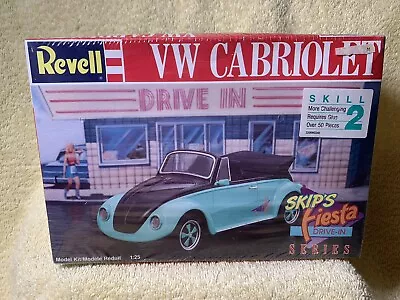 Sealed Model Kit Revell Vw Cabriolet Skip's Fiesta Drive-in #7151 Scale 1:25 • $21.95