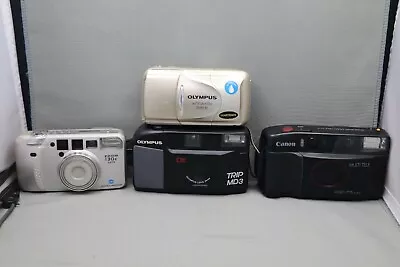 Lot Of 4  Mixed 35mm Film Cameras For Parts Or Repair Only • $70